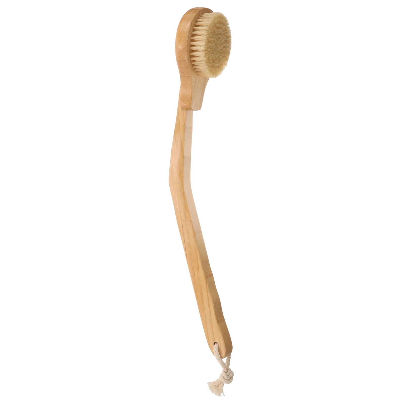 

Bent Pole Wooden Bath Brush Back Scrubber for Shower Long Mens Body Tubs Handle Cleaner