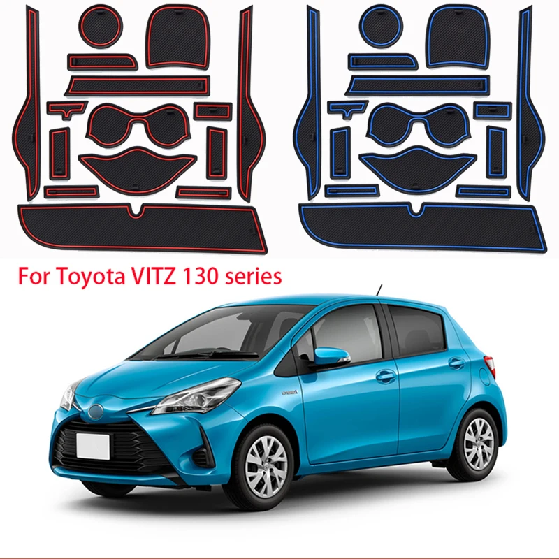 

Car Door Groove Mat For Toyota VITZ 130 Series Door Slot Pads Modified Dust Pad Storage Pad Car Interior Accessorie