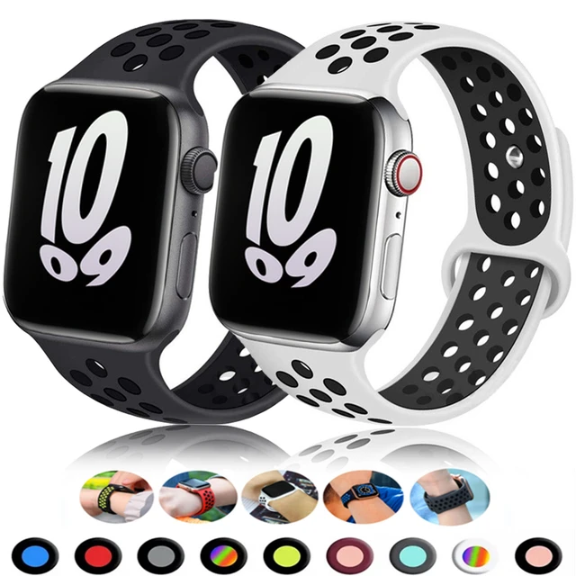 Pasek sportowy do zegarka Apple Watch 46 mm 44 mm 40 mm 42-38-41 mm 45 mm Oddychająca bransoletka iWatch Series 10 9 8 7 6 SE 5 3 Ultra 2 49 mm