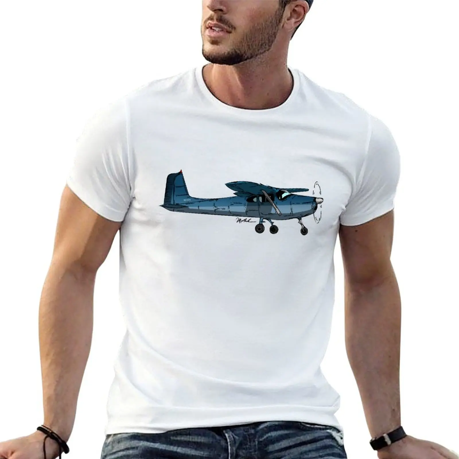 

man men Cessna man shirts shirts T-Shirt casual Tail N5137A for anime t t for Straight