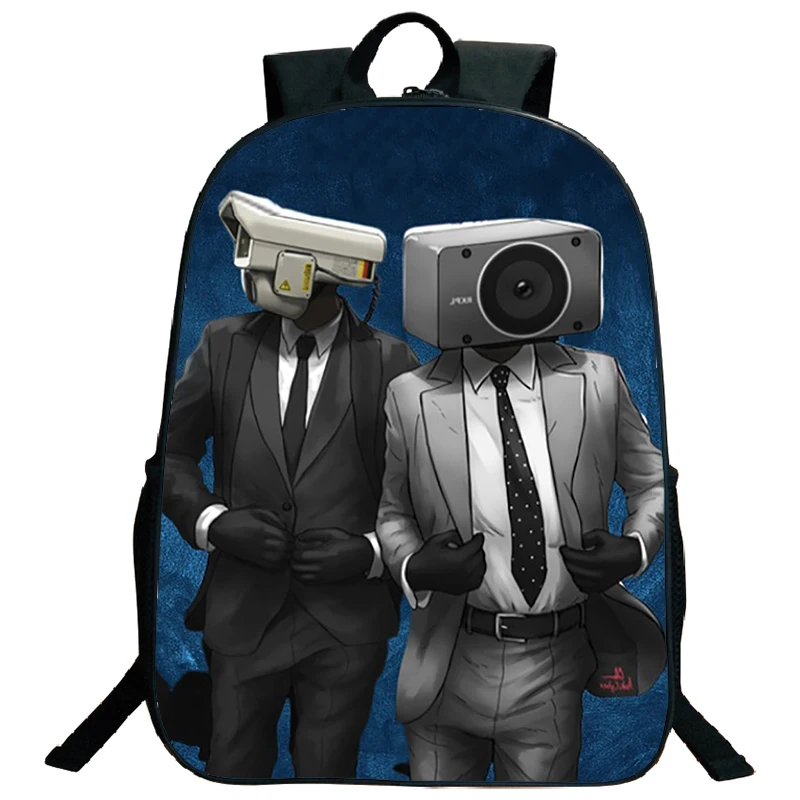 Skibidi-Toilet Print Mochila para Crianças, Saco Escola Adolescente, Bookbag dos desenhos animados, Mochila Viagem Adolescente, Titans Speaker, À prova d'água