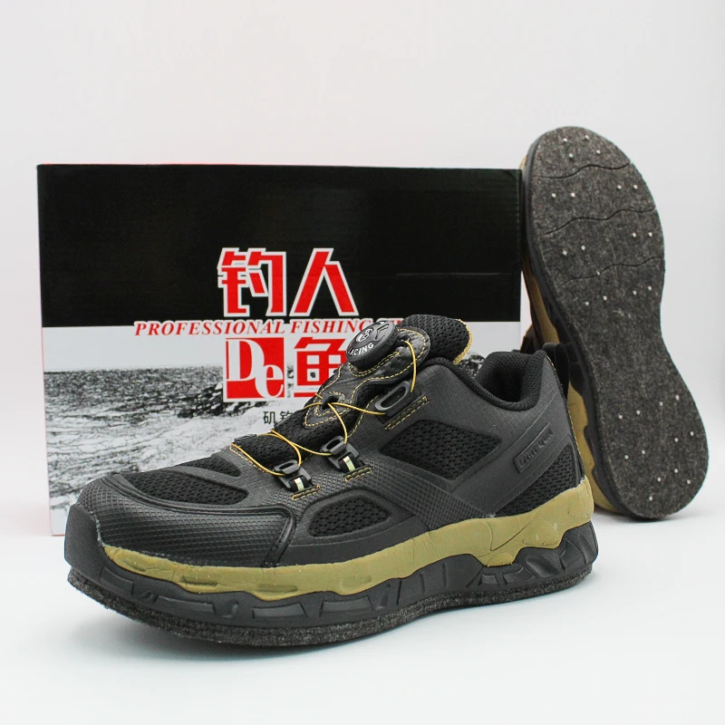 New Type of Fishing Shoes waders men's shoes Skid-proof Reef-climbing Shoes Rock walking safety Felt Shoes Breathable Waterproof