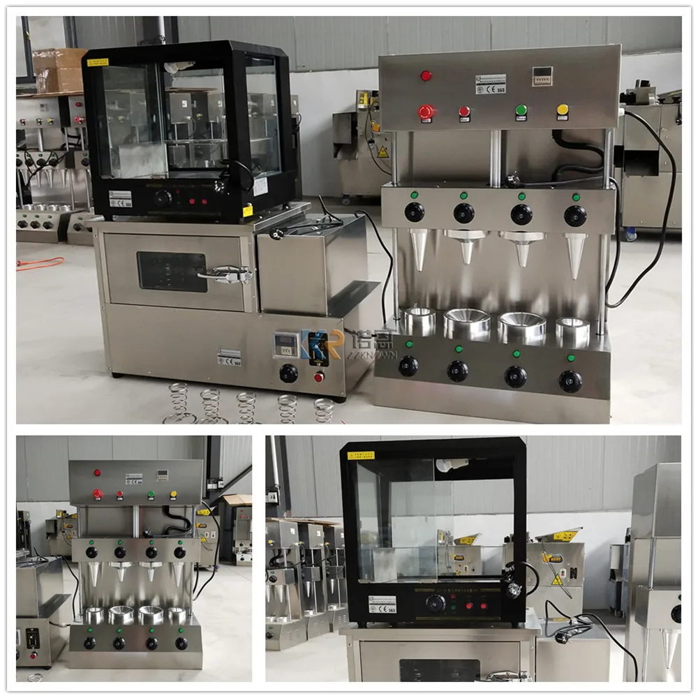 New Design 4 Moulds Pizza Cone Maker Machine Pizza Cone Oven Pizza Cone Vending Machines For Sale