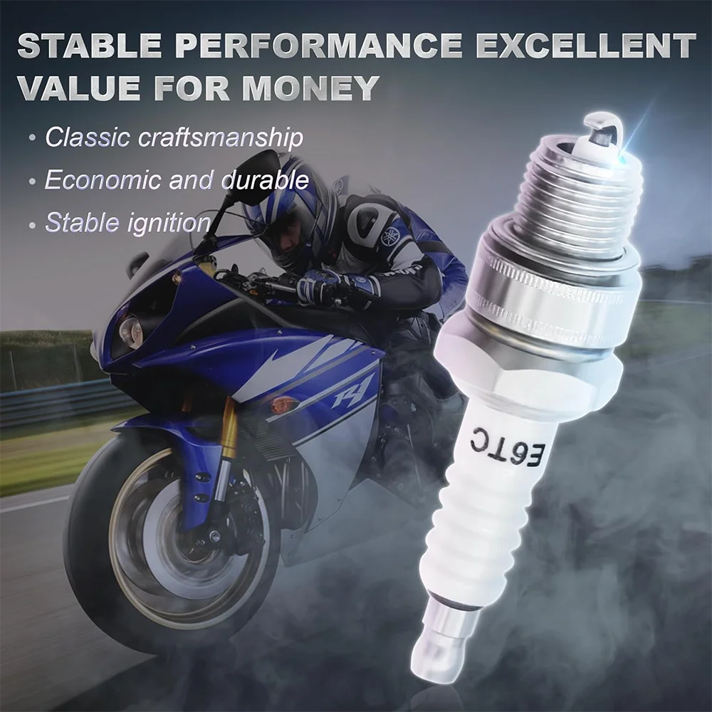 Motorcycle Spark Plug E6TC BP6HS For Yamaha PW50 PW80 PW60 LT50 LT80 50cc-150cc ATV Quad Moped Scooter Go Kart Dirt Bike