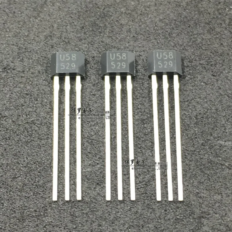 10Pcs/US5881LUA Unipolar Hall Element US5881 Screen Printing U58 Low Sensitivity, Hall Sensor