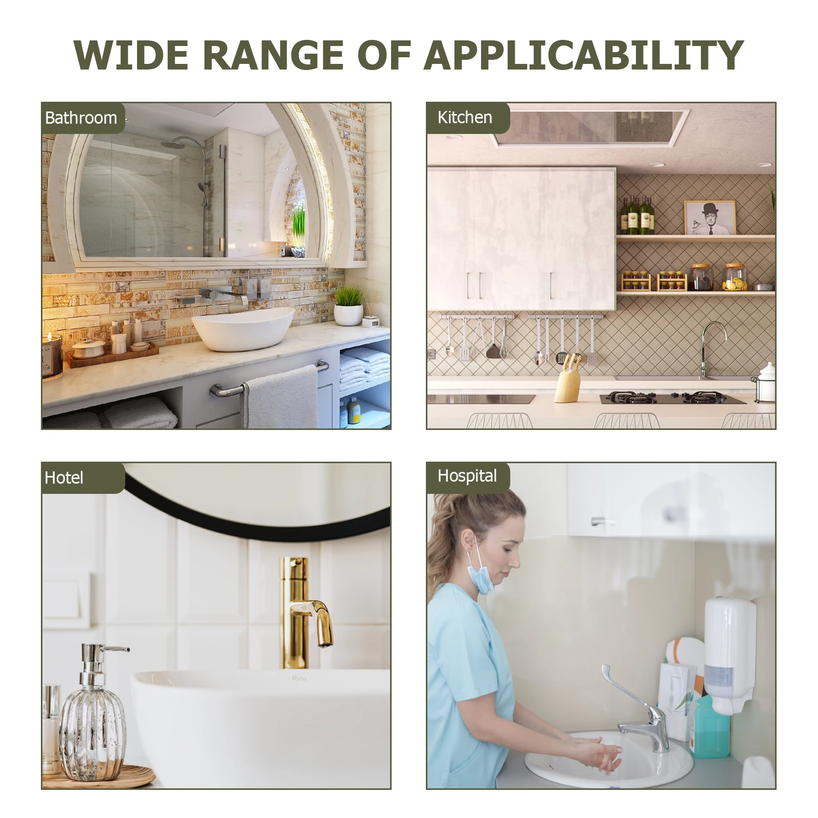 Automatic Sensor Soap Dispenser Stainless Steel Color Leak Proof Infrared Induction Bath Liquid Bottle for Shampoo