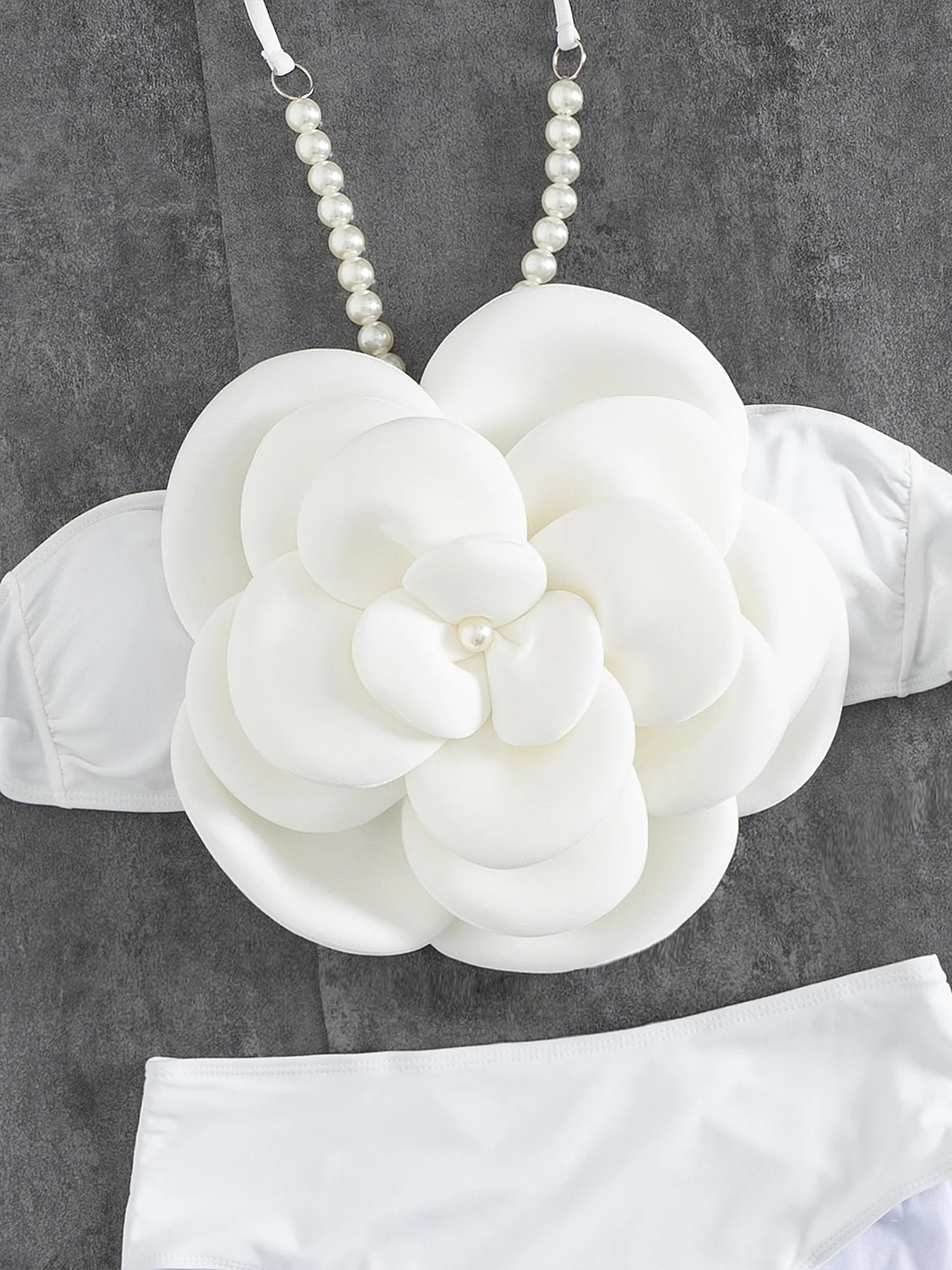 أنيق ارتفاع الخصر الرسن الرقبة النساء 2 قطعة ملابس السباحة ، مثير زهرة بيكيني للنساء سيدة بيكيني ملابس الإناث عطلة بحر