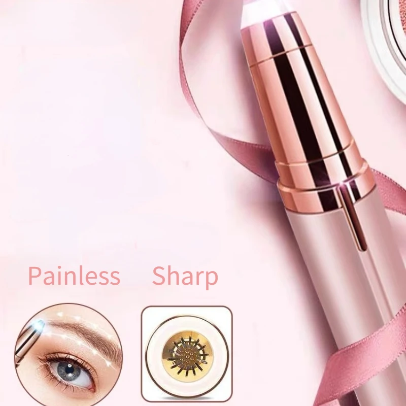 Electric Eyebrow Trimmer for Women Hair Removal Eye Brow Epilator Mini Shaper Shaver Security Painless Razor Eyebrow Scissor Pen