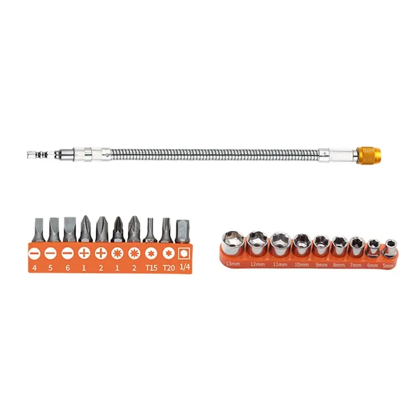 

B84B-Universal Flexible Shaft Electric Screwdriver Hand Drill Bending Bit Extension Socket Hexagon Extension Rod