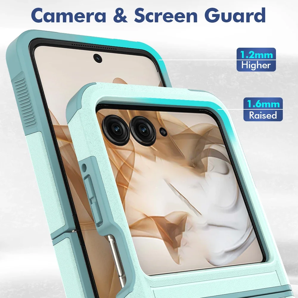 Luxury Armor Shockproof Silicone Protection Hard Phone Case for Motorola Moto Razr 50 Razr 2024 Cover Razr50 Razr2024 Hard Shell