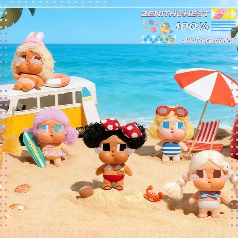 สินค้าพร้อมส่ง POP MART Crybaby Vacation Mode On Series ตุ๊กตาไวนิลแบบกล่องสุ่ม จี้ห้อยพวงกุญแจสุดน่ารัก ฟิกเกอร์สำหรับตกแต่งบ้านและออฟฟิศ