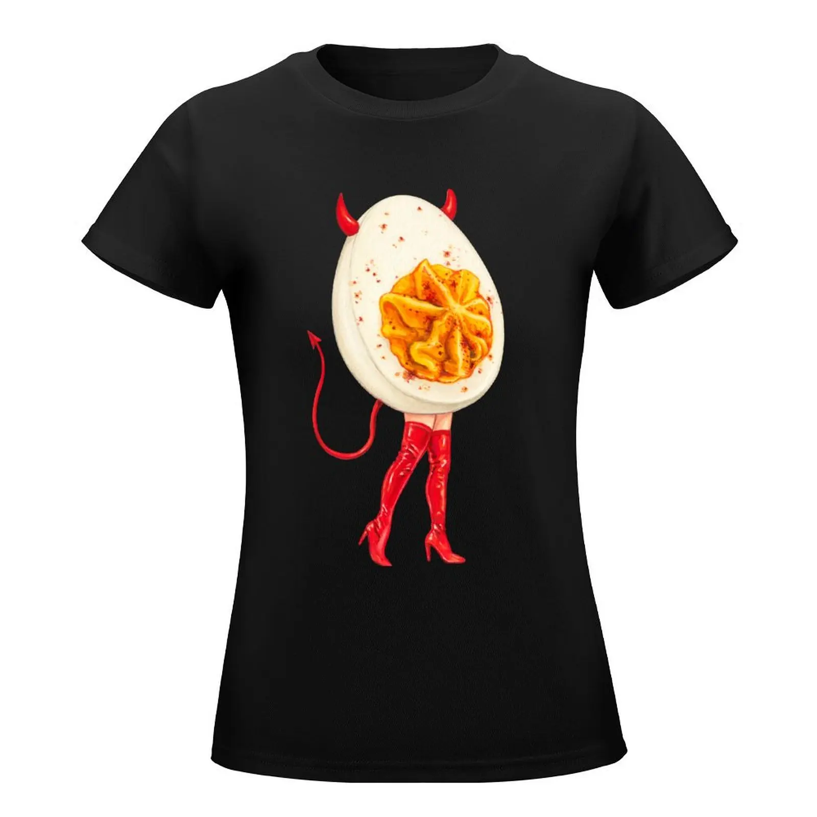 Deviled Egg Pin-Up T-Shirt sports fans tees animal print Womens clothing