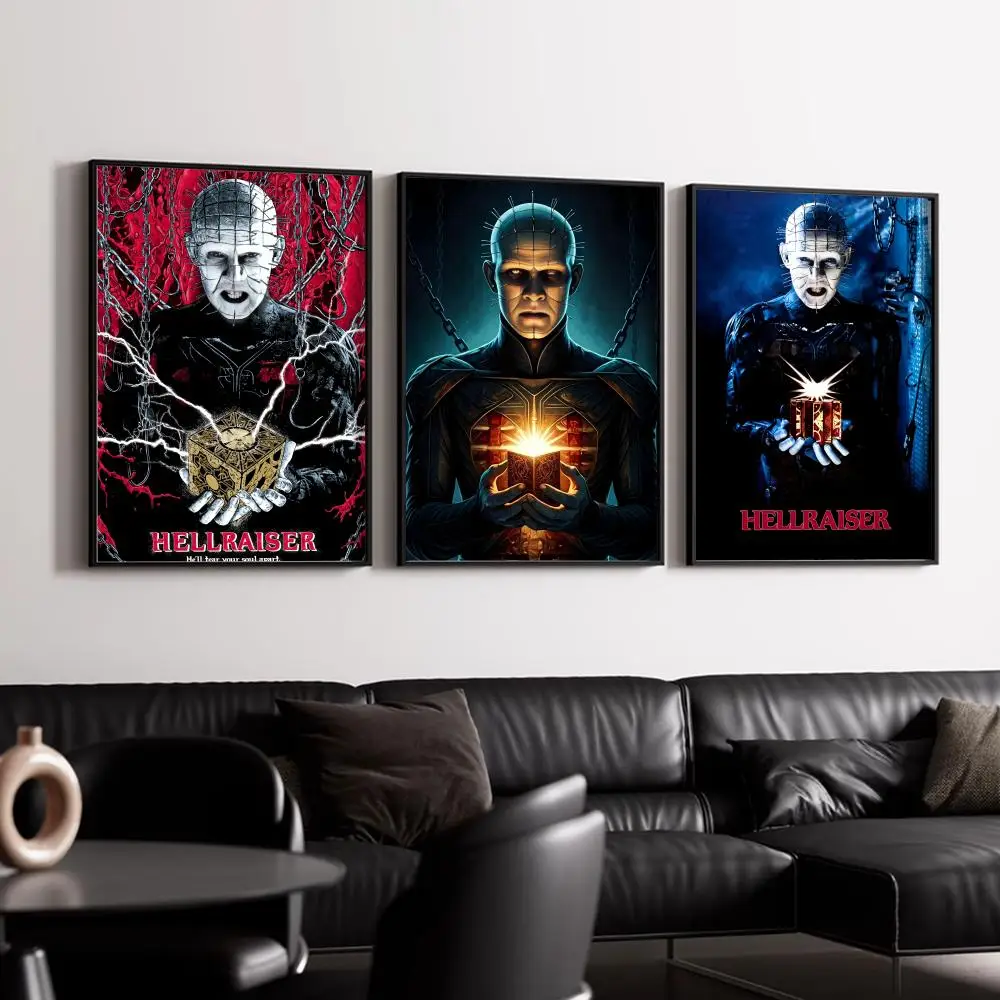 Horror Movie H-Hellraiser F-Fantasy Poster HD Art Mural Waterproof Wall Decor Durable DIY Home Decoration for Living Room