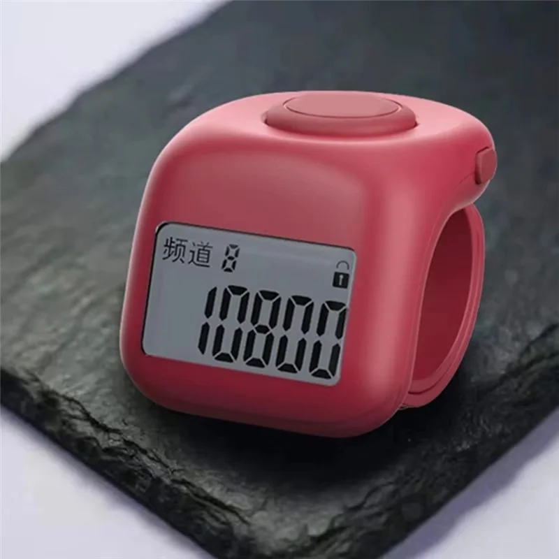 عداد الصلاة A92Z، 9 قنوات، عداد يدوي، حلقة إصبع محمولة مع وظيفة قفل الفرس #4