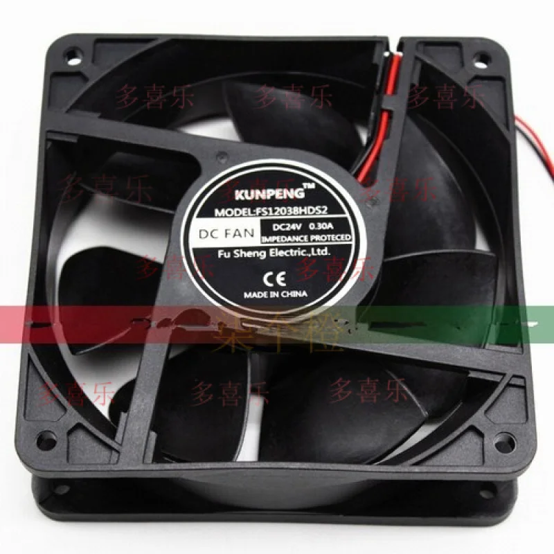 

ZMZM 1 шт. для вентилятора KUNPENG FS12038HDS2 24 В 0,30 А 12038 12 см осевой вентилятор охлаждающий вентилятор 2 Pin