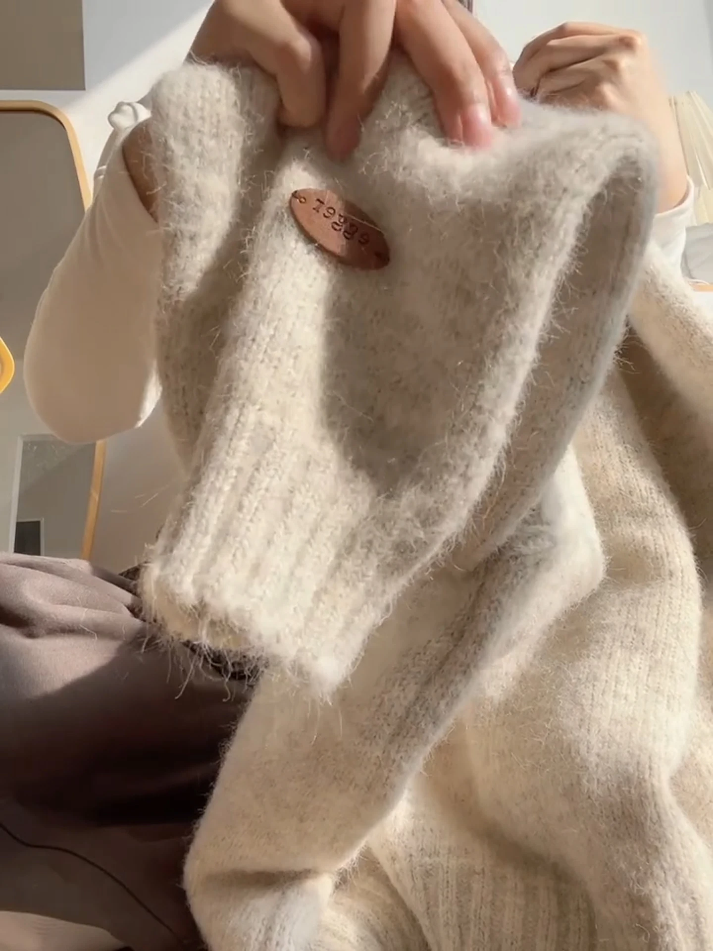 الكورية Sle المرأة Thiened المتضخم تريكو طويل Sve جولة Ne البلوز سترة شتاء دافئ الترفيه Faion الأعلى