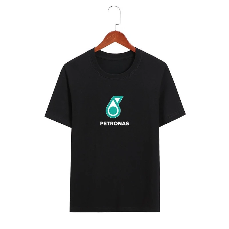 High-performance Fuel Peripheral Printed Short-sleeved Men's and Women's T-shirts for The Oil F1 Racing Team, Pure Cotton Summer