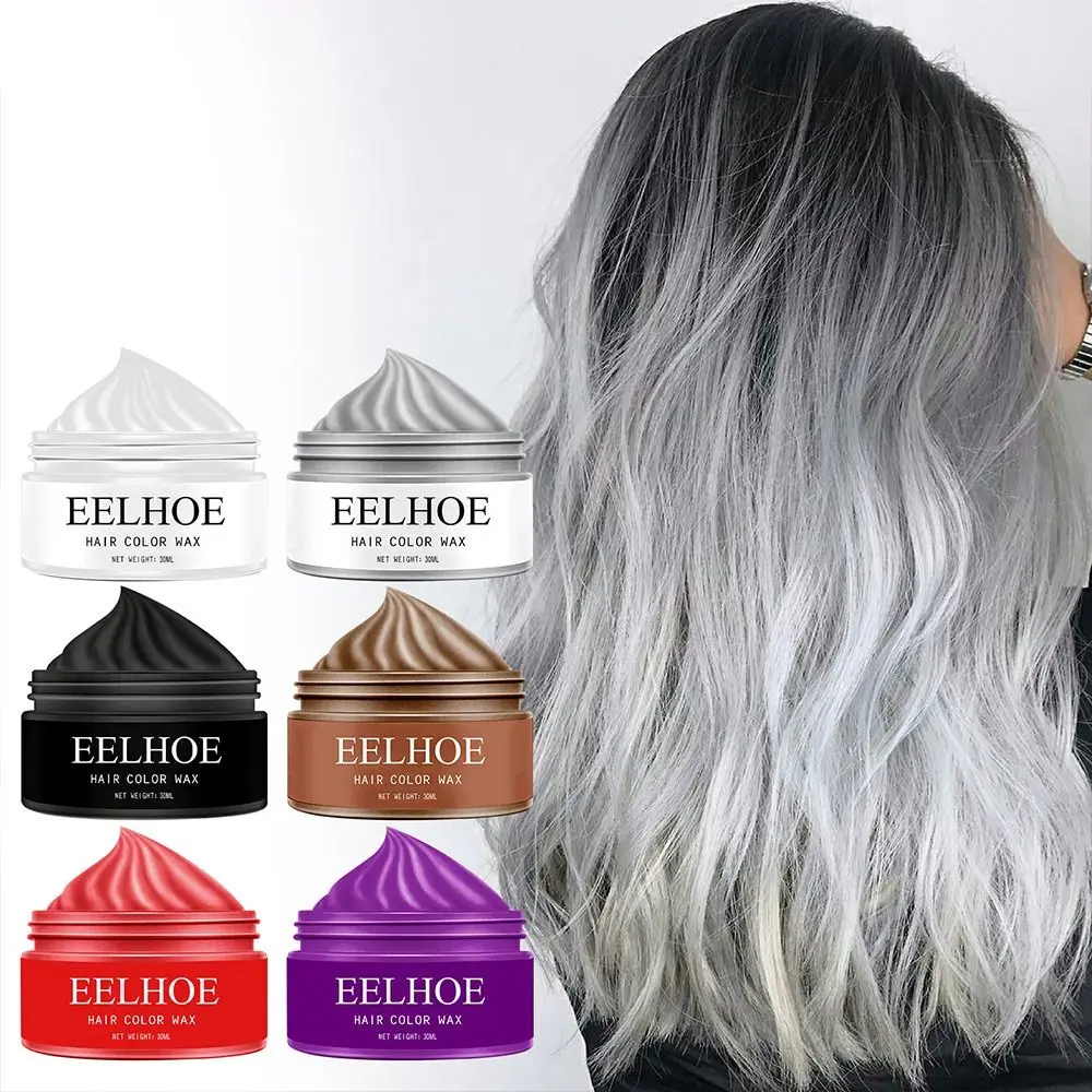 1PC Disposable Hair Color Wax DIY Temporary Hair Dye Cream Colorful Hair Wax Hair Paste Fashion One-Time Easy Dyeing Hair Care