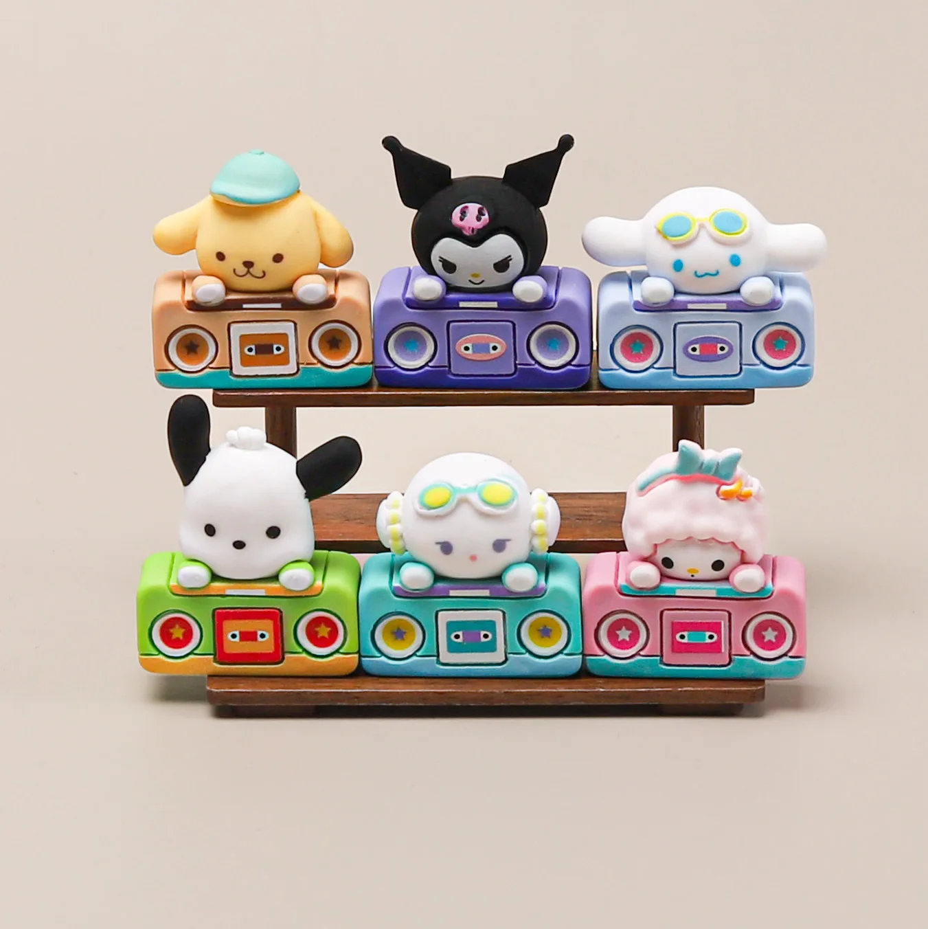 เครื่องเล่นเทปเฮลโลคิตตี้แบบการ์ตูนใหม่ ของตกแต่งเรซิ่นตั้งโต๊ะ สไตล์ทันสมัย