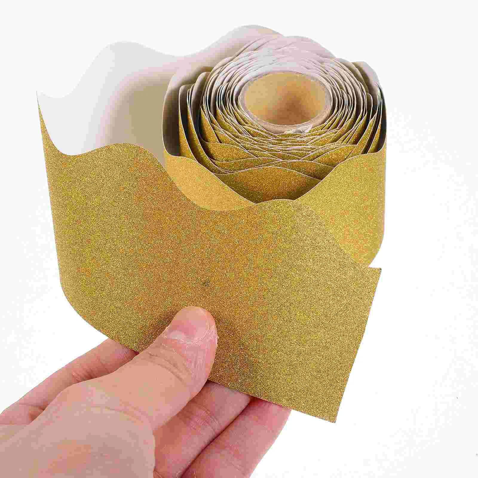 Pizarra con borde adhesivo, bordes de papel, adorno para Festival, accesorios ondulados, pizarra