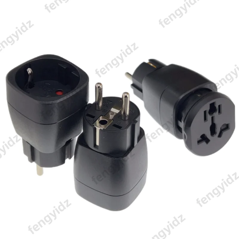 EU 4.8mm Two-Pin Round Foot Conversion Plug Power Adapter Swiss Brazil to Euro Germany France Korea Travel Plug Adaptor Built-In