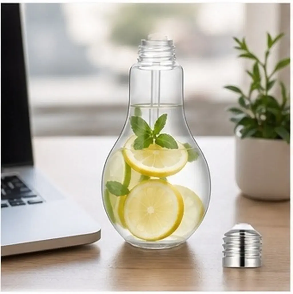 400Ml Light Bulb Bottle Clear Glass Drinking Glasses Fun Party Favors Home Bar Entertaining Guests Colorful Beverages Decor Vase