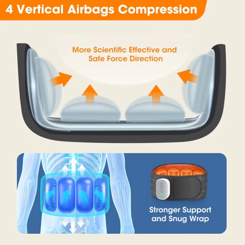 

【HOT ITEMS】For Lower Back Pain Relief Cordless Portable Heating Pad With Massager Wireless Heated Waist Belt