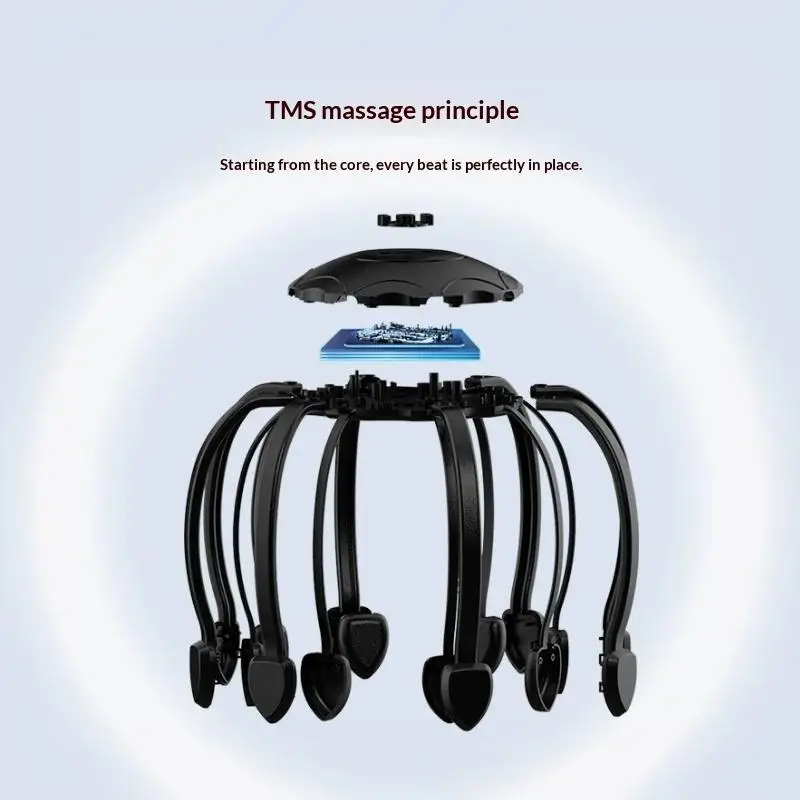 New Electric Scalp Massager Head Massage Machine Intelligent Vibrating Stress Relax With 5 Modes 360 Degree Hair Massager