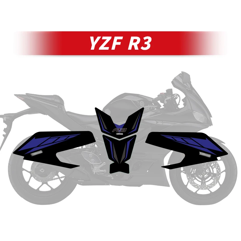 

Fuel Tank Stickers Kits For YAMAHA YZF R3 Motorcycle Gas Pad Anti Slip Decoration And Protection Decals