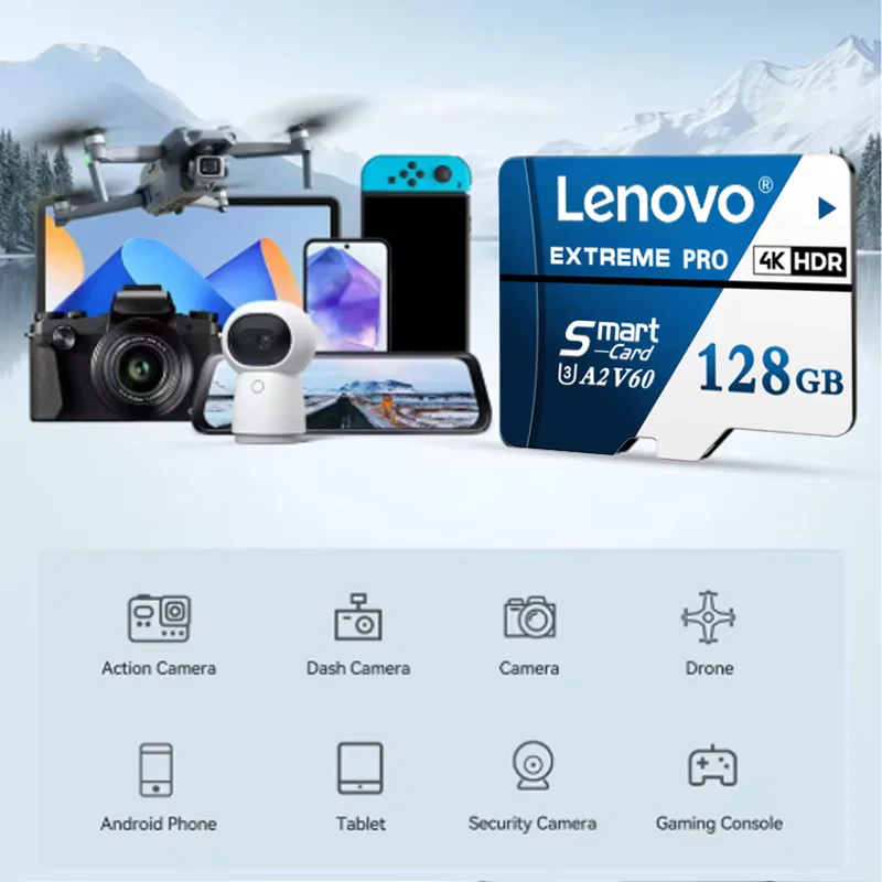 Lenovo Micro SD Card 1TB 512GB High Speed SD 256GB 128GB TF Card UHS‑I Waterproof Memory Card for Dash Cam CCTV Nintendo Switch gallery 5