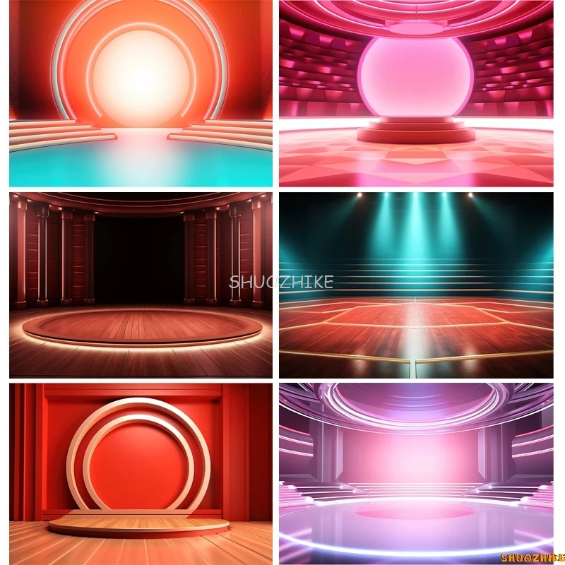 

Wedding Stage Anniversary Ceremony Red Light Photography Backdrops Props Middle-Age Palace Indoor Studio Background SWT-03