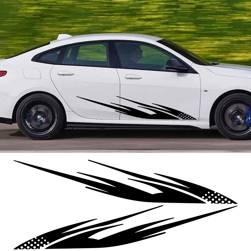 

1Pair Car Side Door Stickers Waterproof Refit Auto Body Vinyl Decals for Audi BMW Mercedes Benz Citroen Acura VW Skoda Renault