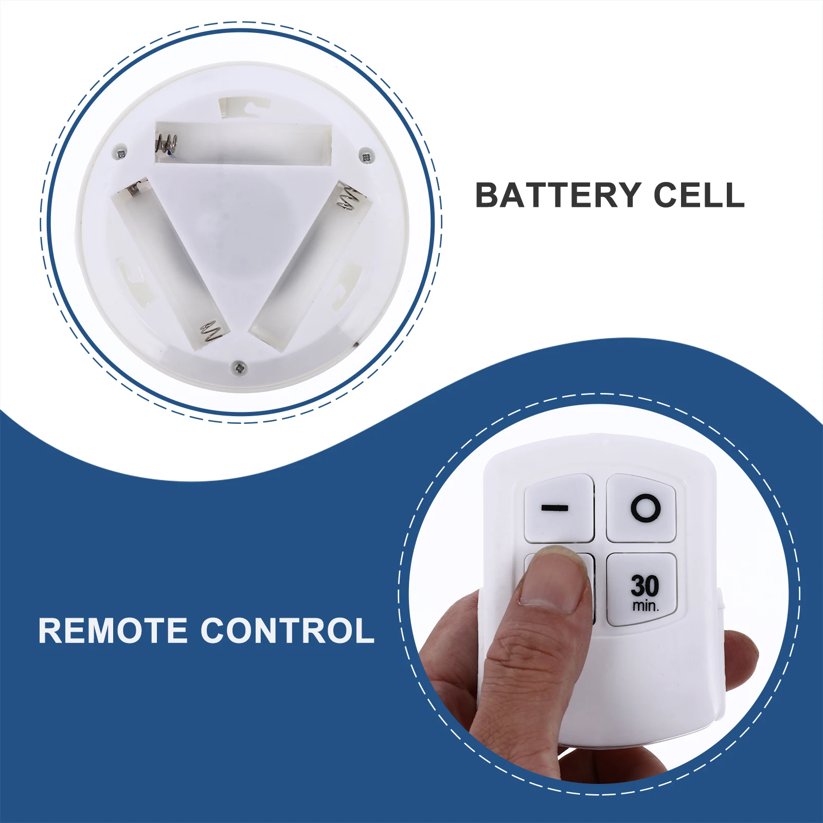 

LED Touch Brightness Adjustable Corridor Cabinet Stairway Hallway Closet Patting Lamp Wireless Remote Operated Small