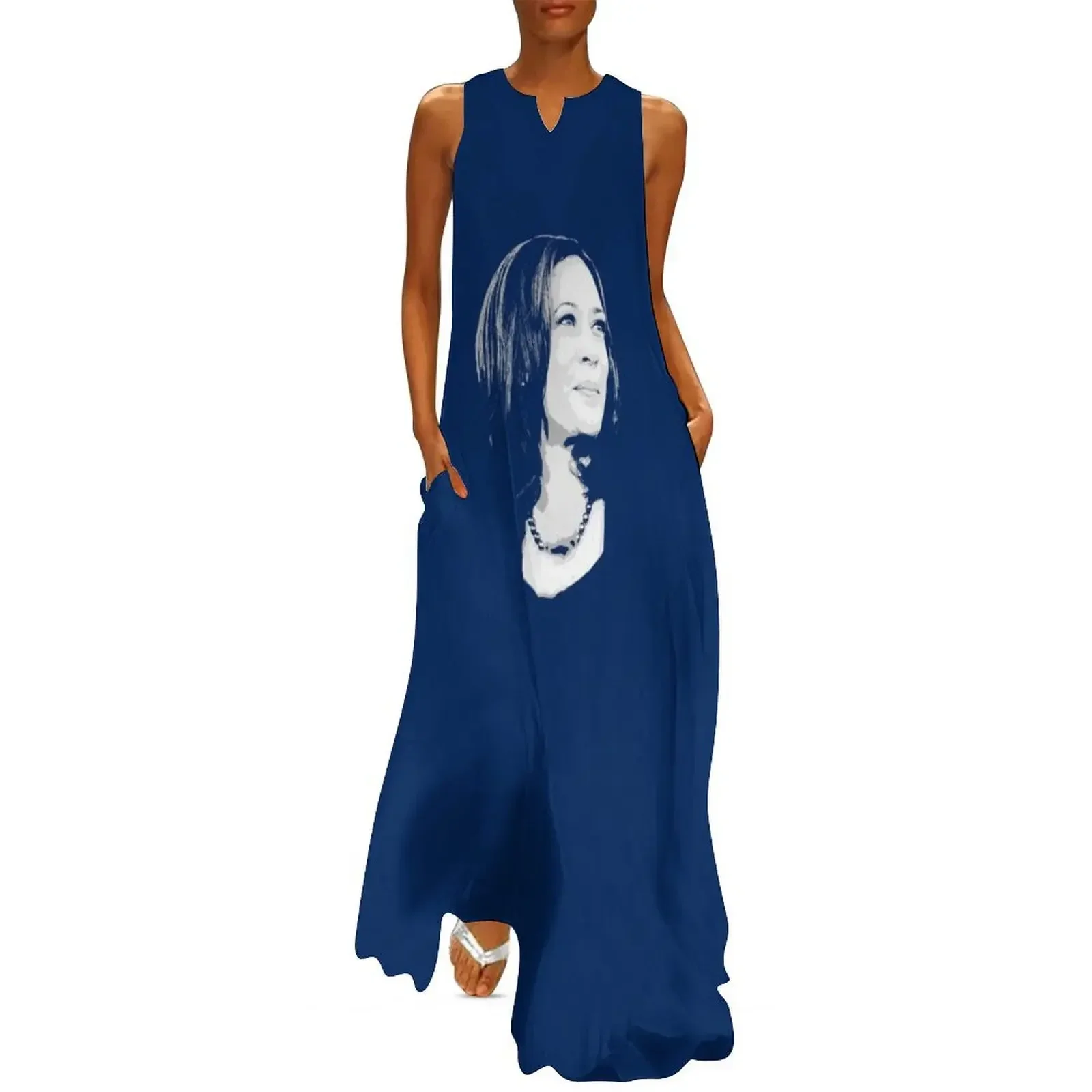 

Kamala Harris Print Long Dress summer dress women 2025 long dress women loose women's