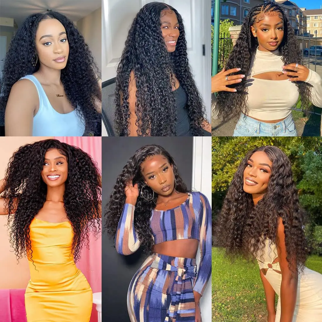 Deep Wave Bundles Human Hair Brazilian Remy Curly Human Hair Bundles Water Wave 1/3 Bundles Human Hair Extensions 10-32 Inch