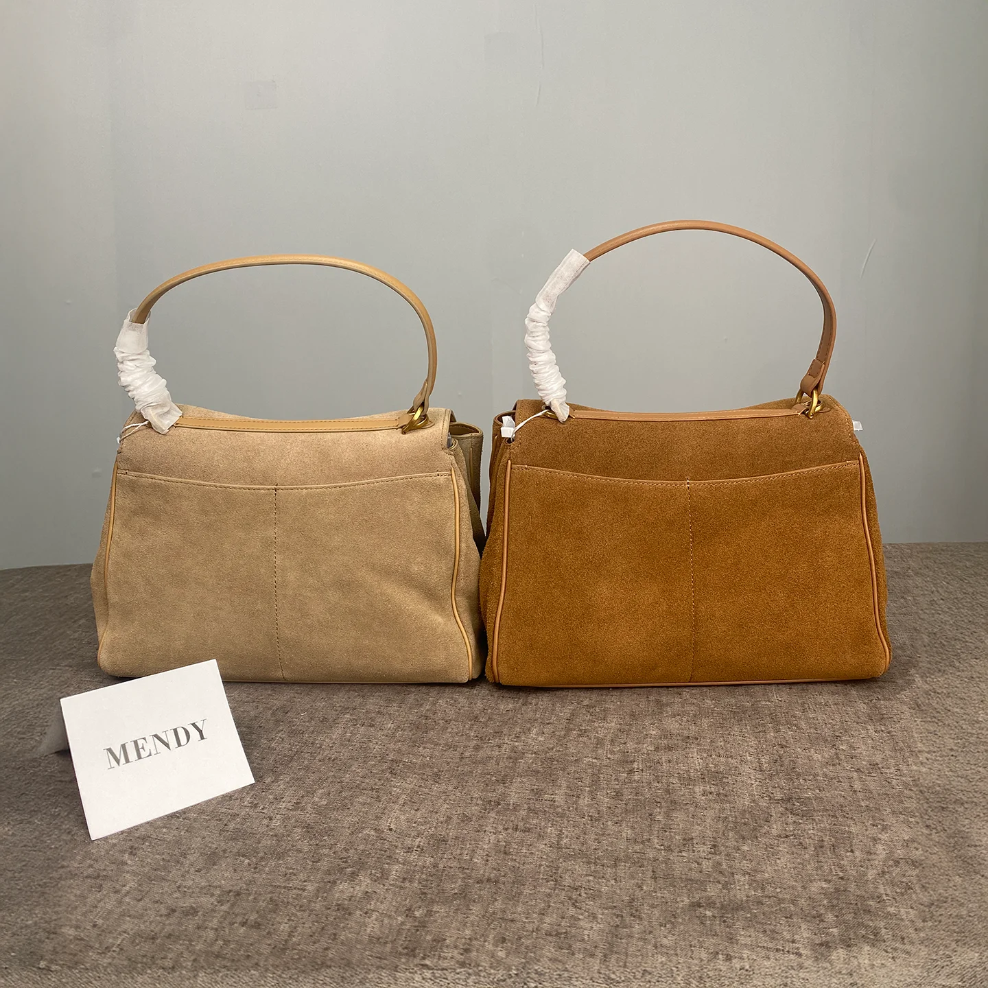 MENDY Tote Bag Handbag Women's Bag Genuine Leather Suede Luxury Deigner Female Large Bag Luxury Bags Designers New In Totes Bags