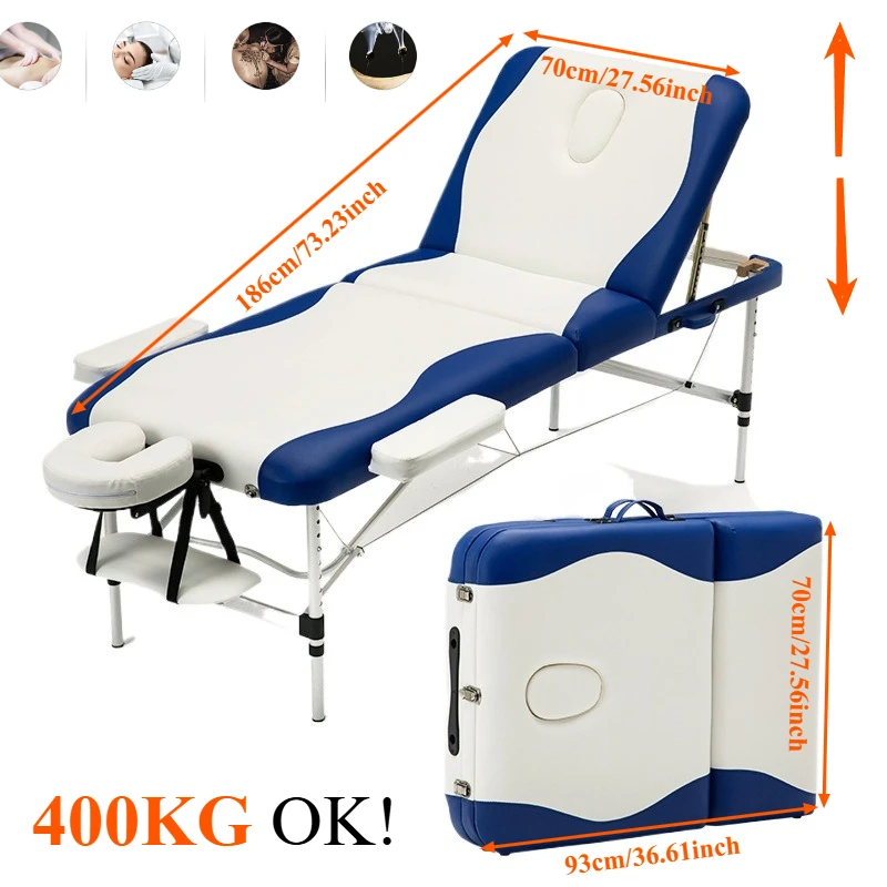 

New Foldable Portable Beauty Bed - Aluminum Alloy Massage Physiotherapy Bed for Fire Therapy