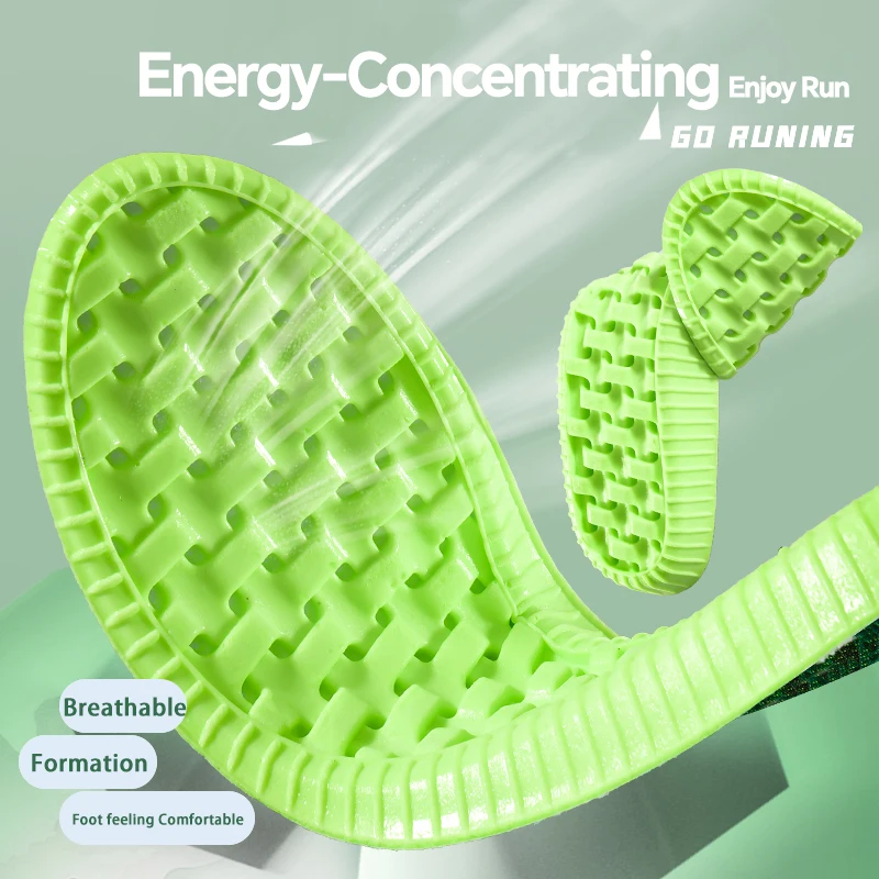 1Pair Comfortble Shoe Steppers Sports Insoles Sole Inserts Memory Foam Insoles for Women/Men with Arch Support Massage Insoles