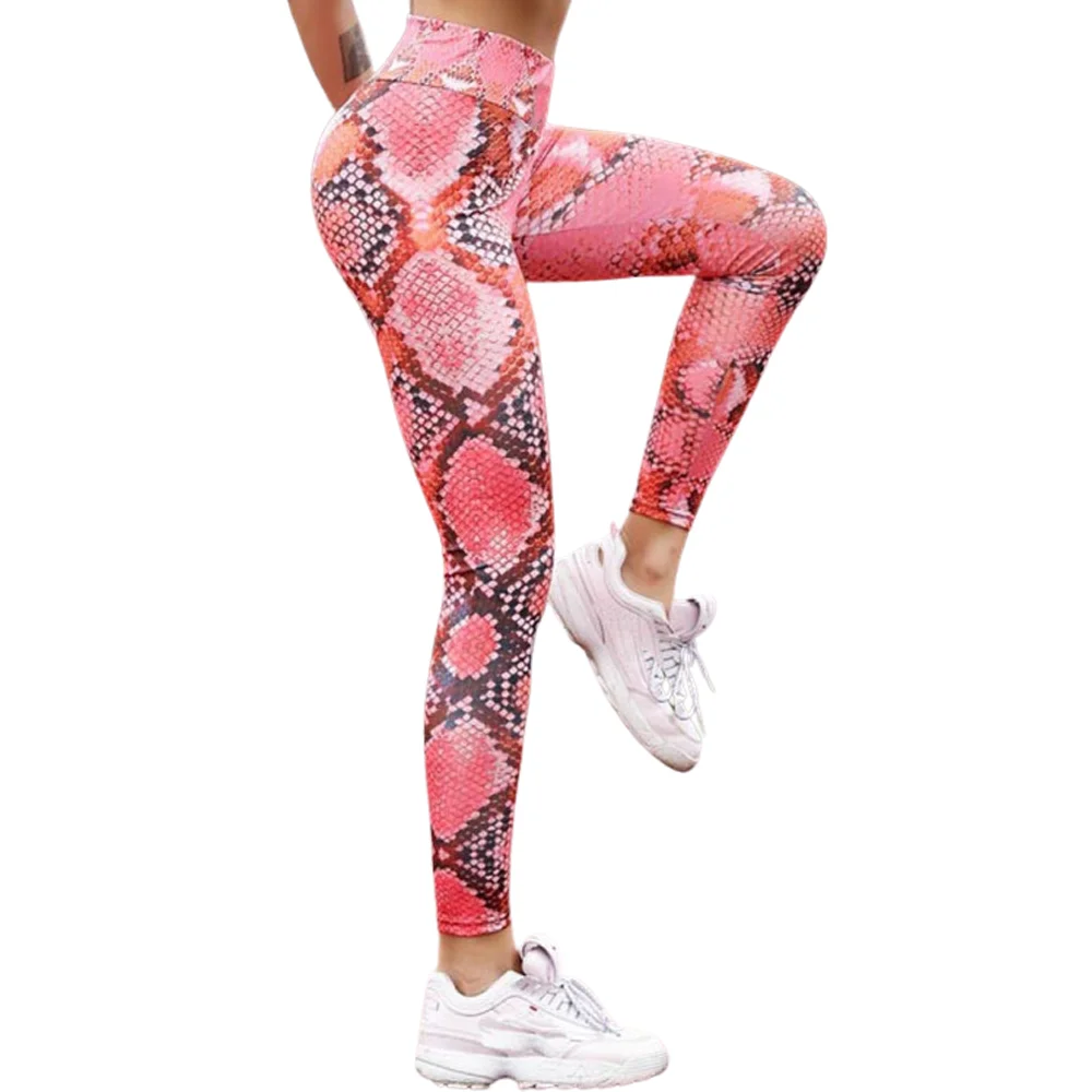 Sexy Slim Leggins for Womens Stretch Trouser Snakeskin pattern Leggings Deportes Pants Stretch Fitness Gym Legging