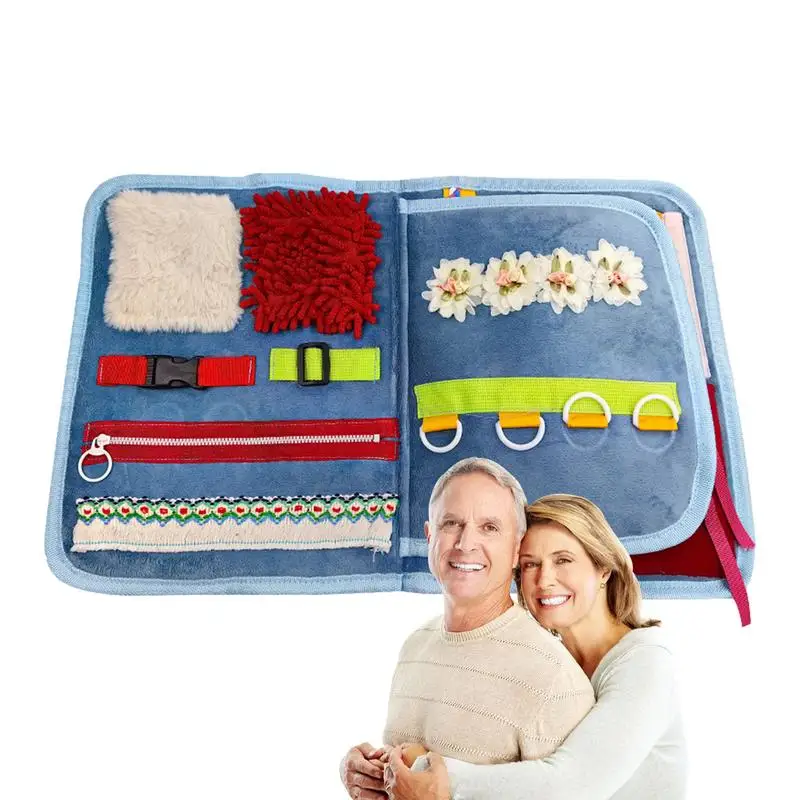 

Fidget Blanket For Dementia Calming Elderly Fidget Blanket For Autistic Versatile Fidget Book Dementia Alzheimers Products