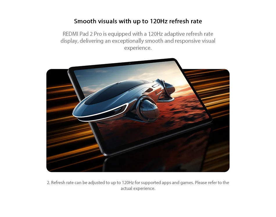 Xiaomi Redmi Pad 2 Pro Global Version 12.1" 2.5K crystal-clear display Snapdragon 7s Gen 4 12000mAh 33W fast charging
