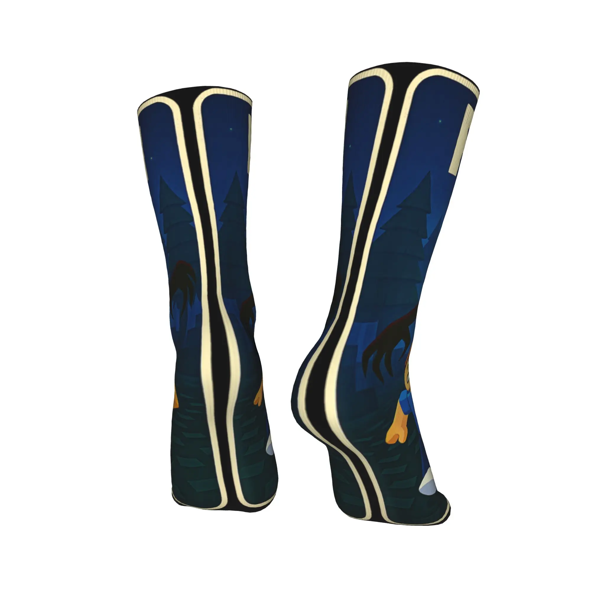 تشغيل 99 ليلاً ألعاب الهالوين الغزلان في الغابة جوارب تصميم الجوارب القوطية الربيع عدم الانزلاق الجوارب الرجال الجوارب