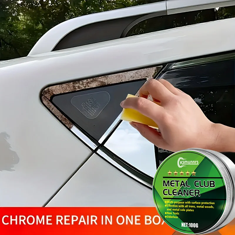 Chrome Repair Paste for Cars | Door Handles, Window Frames, Logo Scratch Remover, Restores Shine, Protects Metal Surfaces, Unive