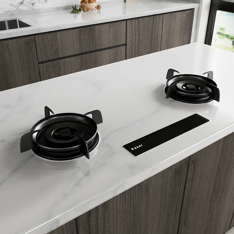 Home All Built-in Hobs Gas Range Cooktop All Built-in 2/3 Burner Gas Stove Fully Embedded Gas Cooker 5.0kw Fierce Firepower