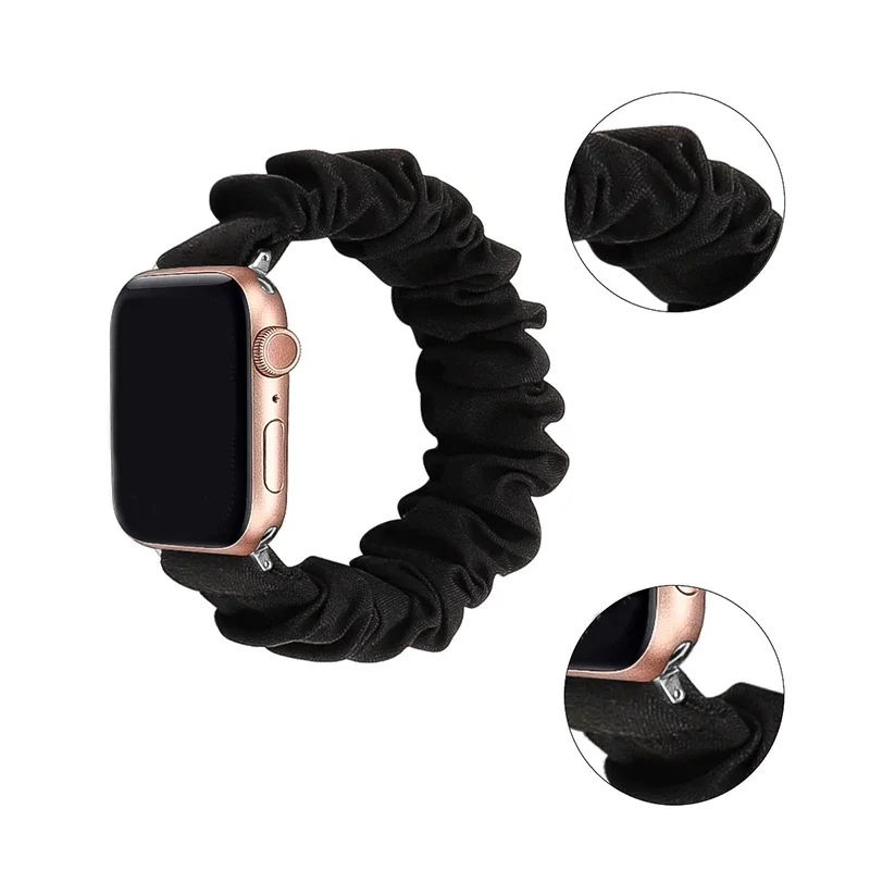 Scrunchie Strap for Apple watch band 44mm 40mm 46 42mm 45 41mm ultra 49mm Loop watchband bracelet iWatch series 10 9 8 7 6 SE 5