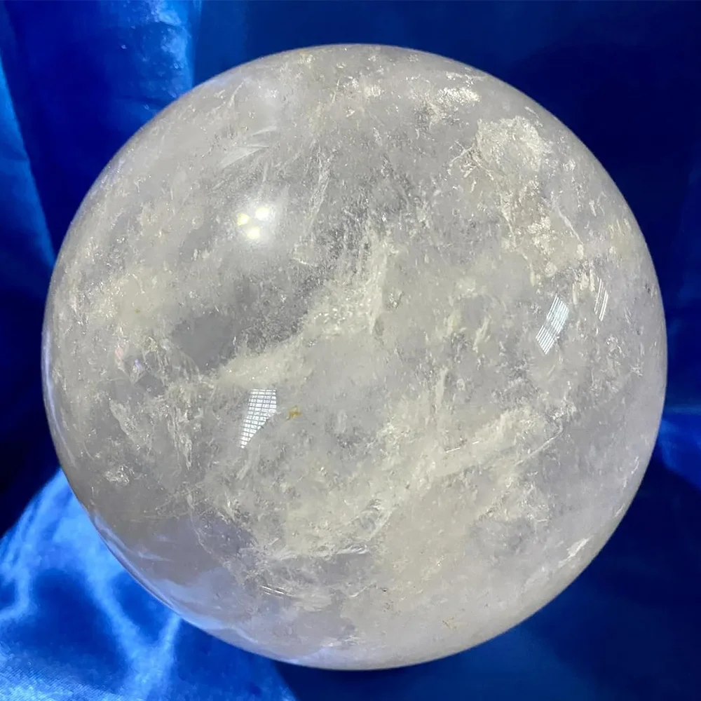 

Clear Calcite Sphere Iceland Spar Optical Calcite Polished Stone Ball Reiki Healing Crystals Feng Shui Decoration with Stand