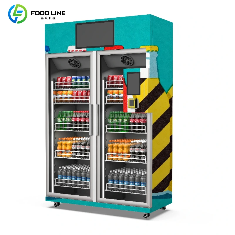 Customized Smart Fridge with AI Camera Automatic Snack Beverage Vending Machine Cold Storage Refrigerator Vending