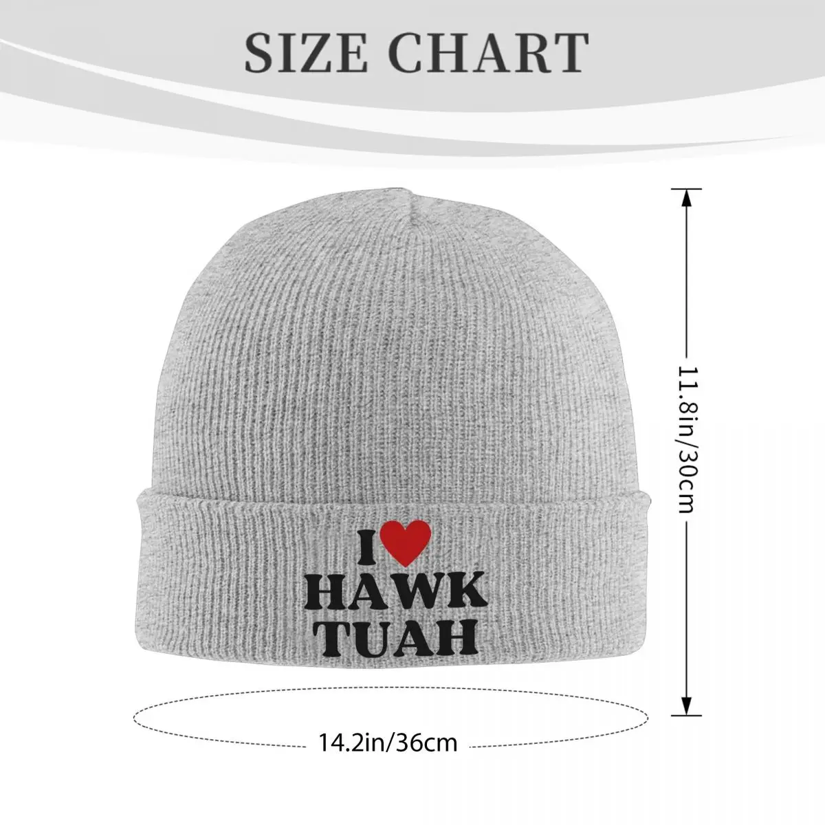 I Love Hawk Tuah Knitted Caps Women's Men's Beanie Winter Hats Funny Meme Warm Cap