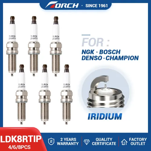Imagen 1 del producto Piezas de motor de coche de fábrica China, antorcha de bujía de platino de iridio LDK8RTIP para YR5NI332S para Champion RER6WYPB para f4j1637010