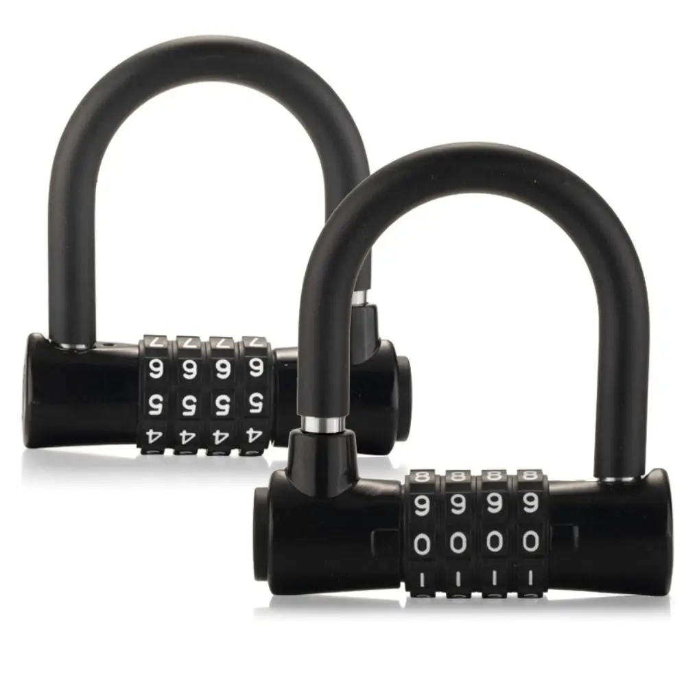 

Durable 4-digit U-shaped Password Lock Security Anti Theft Password Padlock Rust-proof Zinc Alloy Bicycle Lock Warehouse